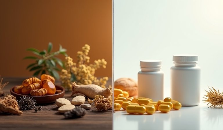 當歸與枸杞旁放置標註非藥品字樣的保健食品包裝。