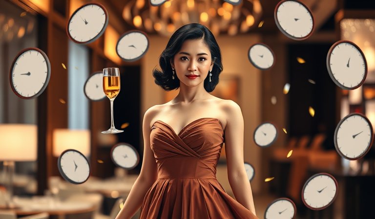 劉怡萱在社交聚會展現溫婉氣質，以專注眼神傳遞魅力。