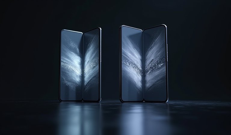 iPhone Ultra 內摺機，呈現極薄柔性螢幕與精密轉軸。