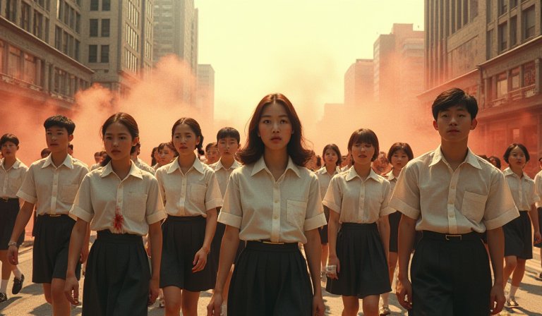 1960年南韓示威群眾集結首爾街頭，抗議選舉舞弊。