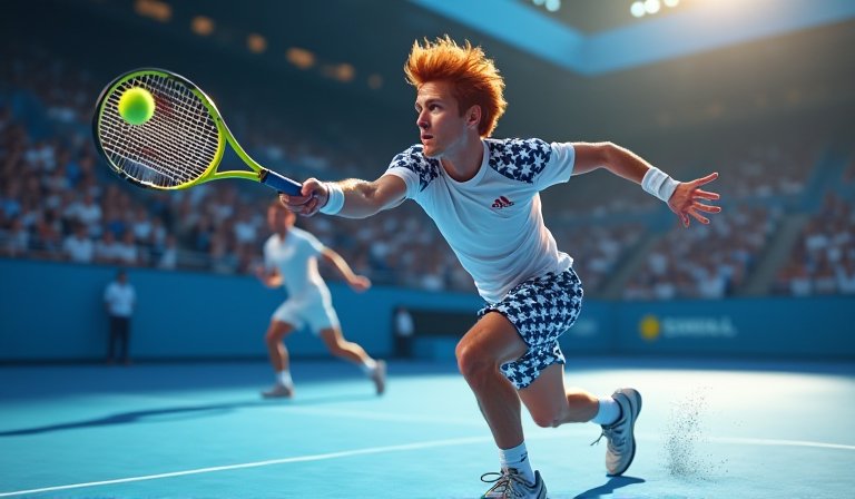 安德烈盧布列夫澳網男單闖進決賽 擊敗美籍球手晉級 情境示意