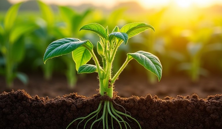 研究人員在實驗室利用儀器分析大豆種子的營養代謝組成。