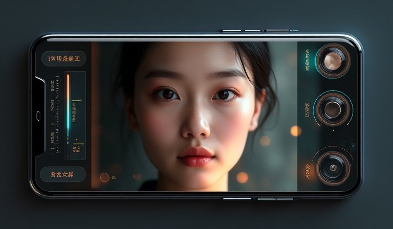 iOS 27 相機辨識花朵，顯示半透明 Siri 模式介面。