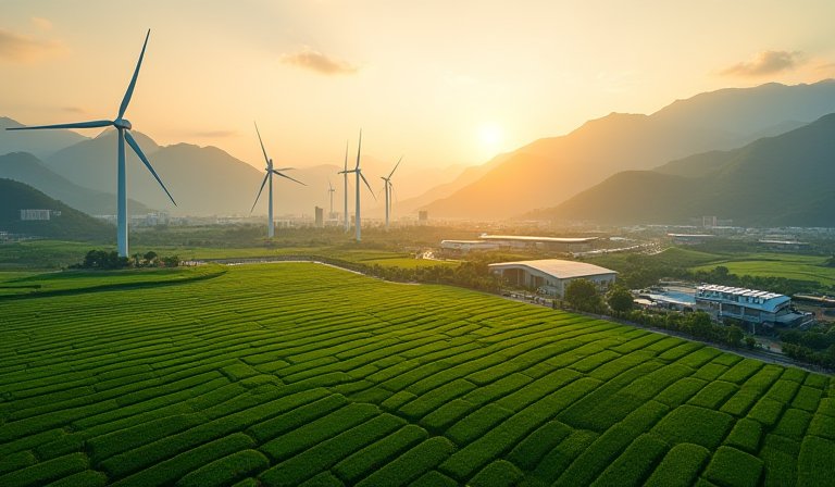 嘉義科學園區高科技廠房與現代化產業園區景觀。