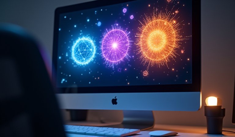 MacBook 螢幕顯示 Gemini 分析行事曆與試算表數據。