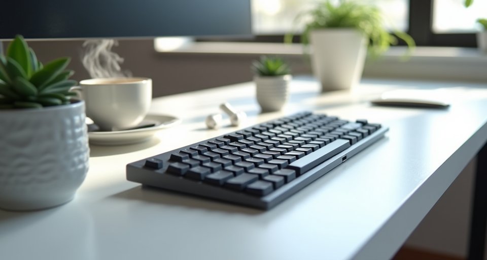 iRocks K107R矮軸鍵盤開箱 辦公室文書處理的療癒新選擇