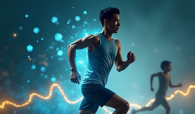 男子在戶外慢跑，象徵運動能改善精子微小核糖核酸品質。