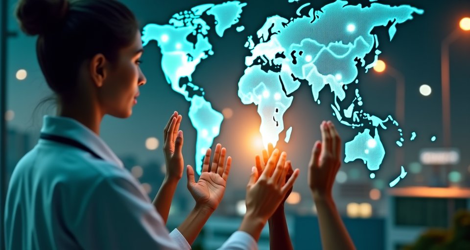 醫護人員利用數位系統分析包含農村地區的在地醫療數據