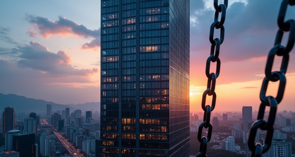 台中商辦大樓與企業團隊討論租賃合約異動之場景