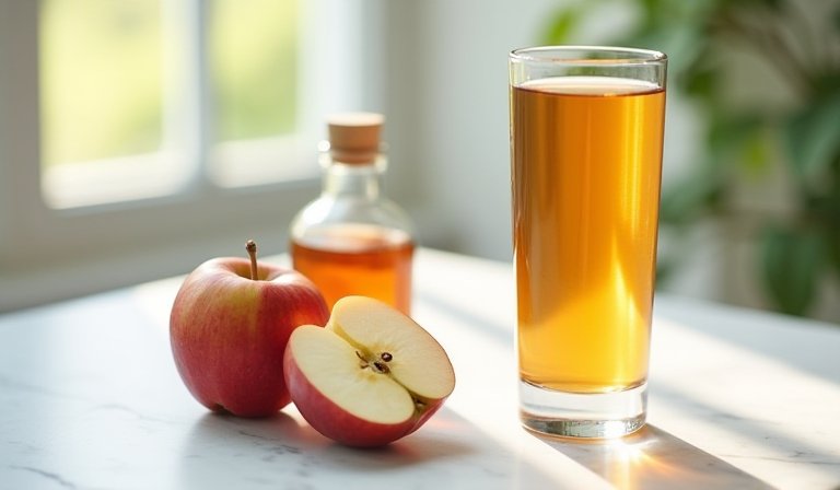 透明玻璃杯盛裝加入鮮綠小黃瓜切片與酸梅的補水飲品
