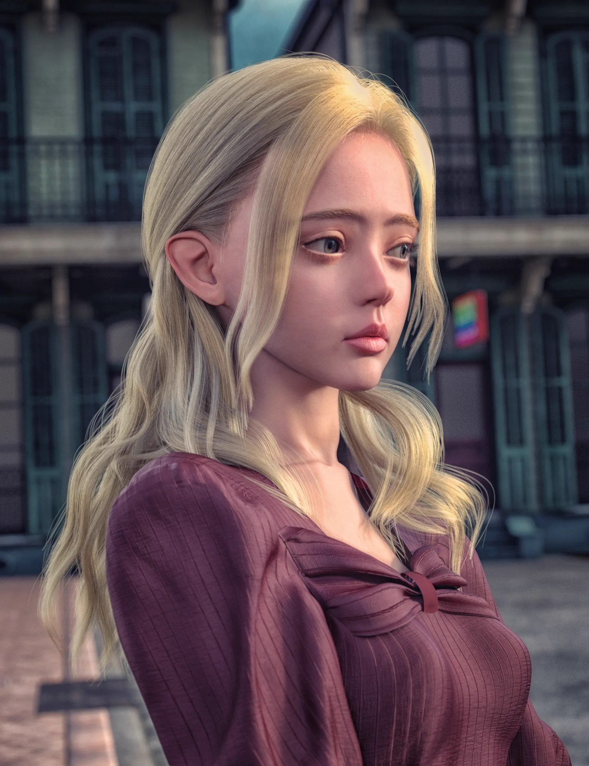 dForce Strand-Based FE Choppy Long Hair for Genesis 9new 