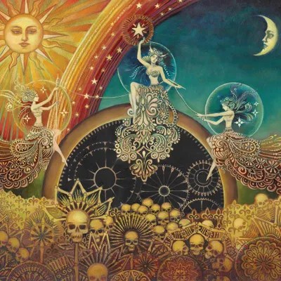 Strength tarot goddess psychedelic art nouveau by emily balivet. The Three Fates Canvas Print By Emily Balivet Icanvas