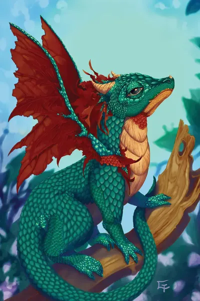 Wild Iris Dragon Canva Canvas Artwork Might Fly Art Illustration