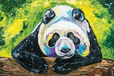 Panda Henry Canvas Print - Premium Geometric Illustration - 4K