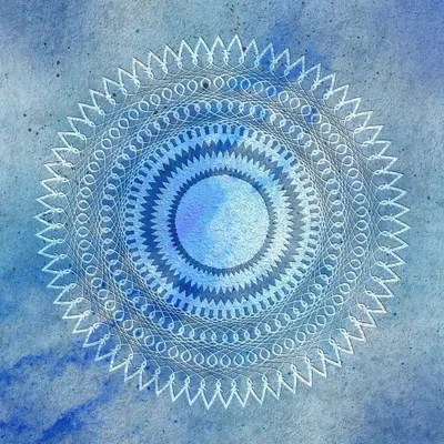 Deep Mint Mandala Canvas Print Medium - Premium Desktop Ocean Textures | Free Download