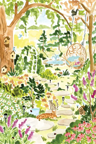 Spring Garden Canvas Clockcanvas - Premium City Design Gallery - Full HD