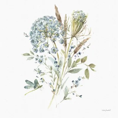 Blush garden grey ditsy fabric. Bohemian Blue Va Art Print By Lisa Audit Icanvas