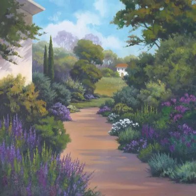Garden Path Canvas Clockcanvas - Colorful Textures - Gorgeous Ultra HD Collection