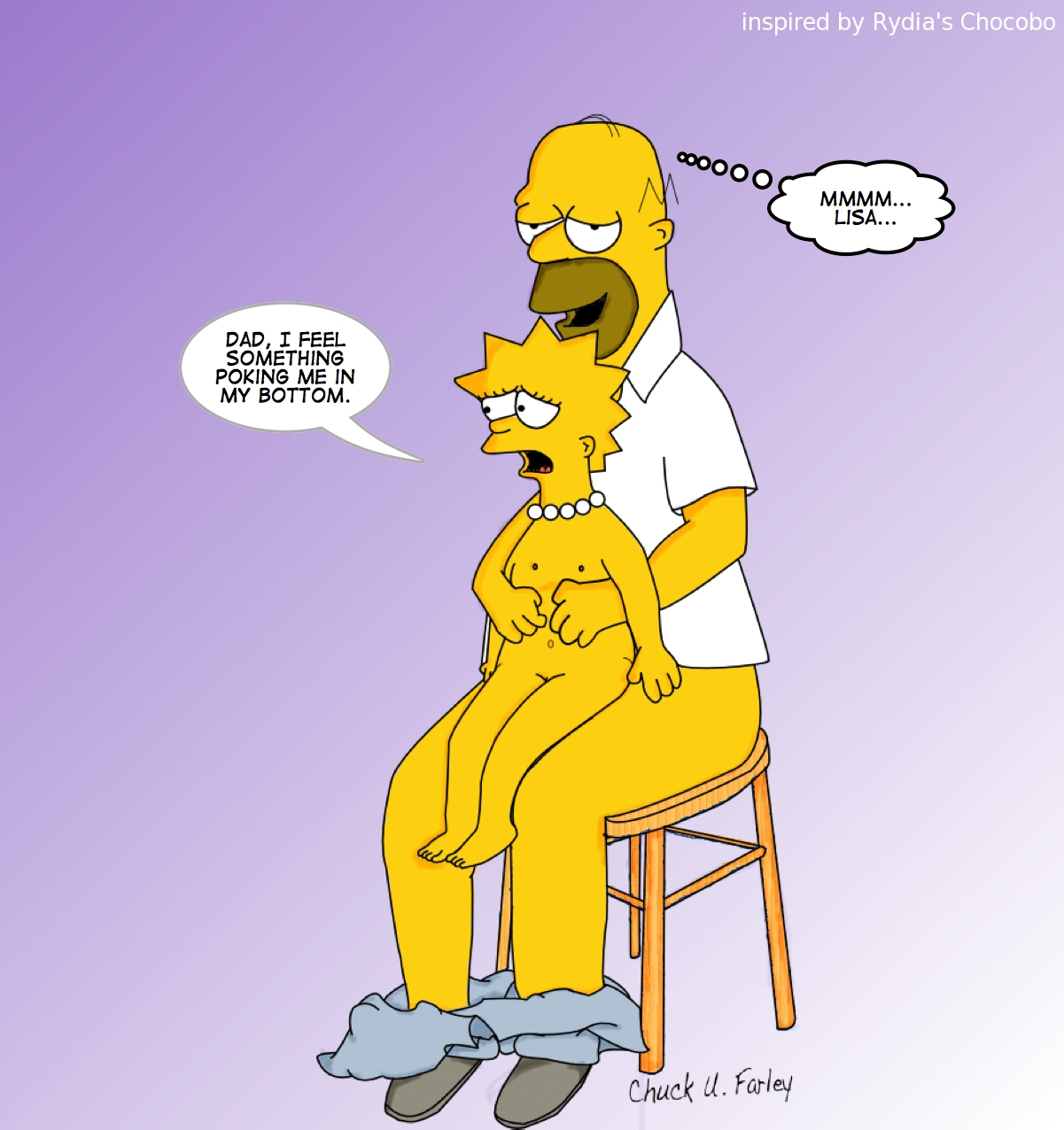 Homer Simpson practica sexo de incesto con Lisa - Comics XXX