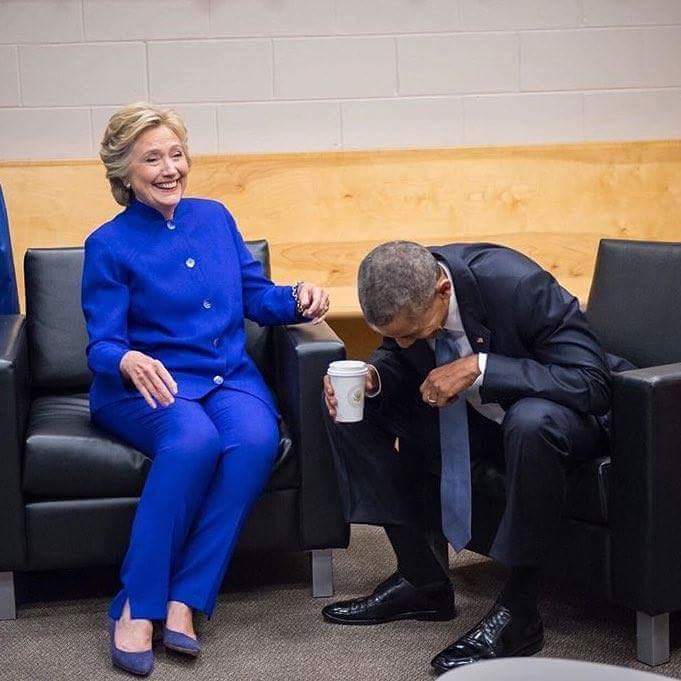 Obama Meme Template - Hillary Obama laughing Blank Template - Imgflip