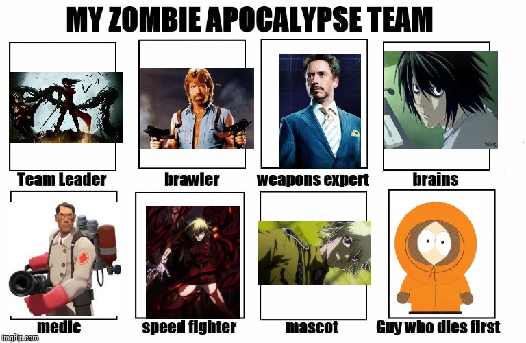 My zombie apocalypse team