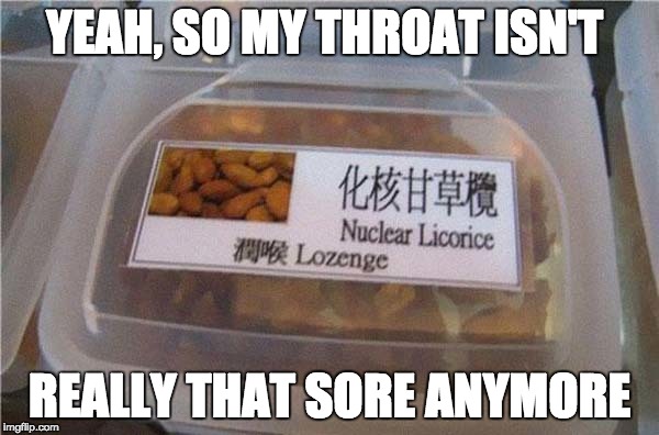 Sore throat meme