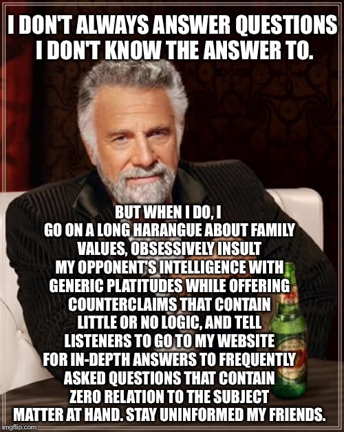 Another long political answer