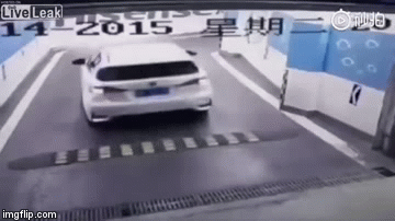 terrible driver gets perfectly stuck in parking garage - dr wong - emporium of tings web magazine on car stuck in parking garage