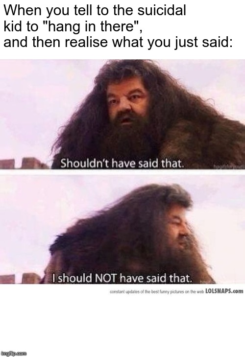 I shouldn't have said that