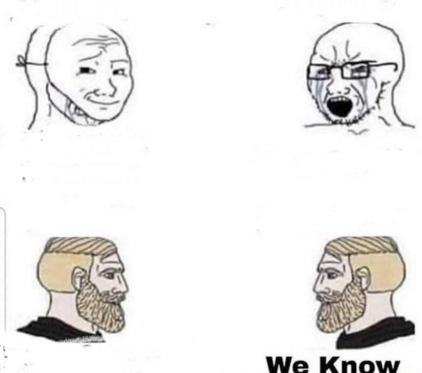 Make yes chad we know memes or upload your own images to make custom memes. Virgin and Chad We Know Memes - Imgflip