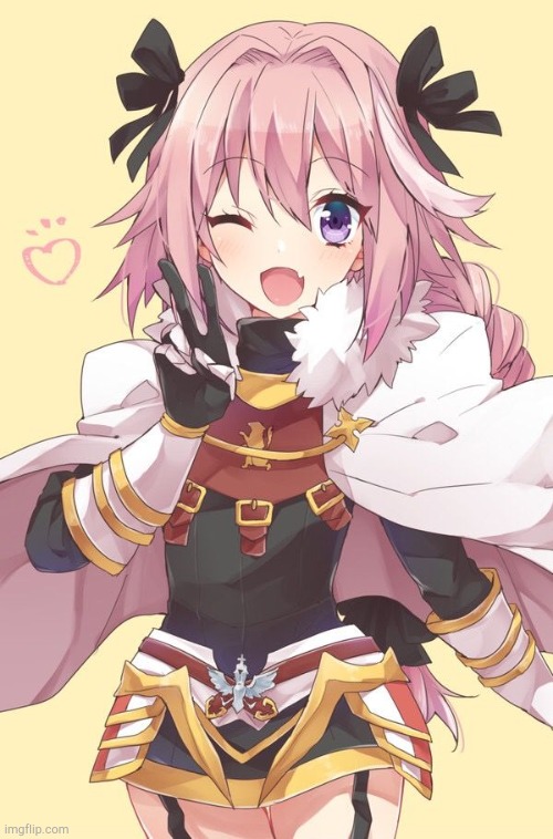 Astolfo is first introduced in the fate apocrypha series when being summoned by the black faction as the rider of black by a sadistic master. Anime Astolfo Memes Gifs Imgflip