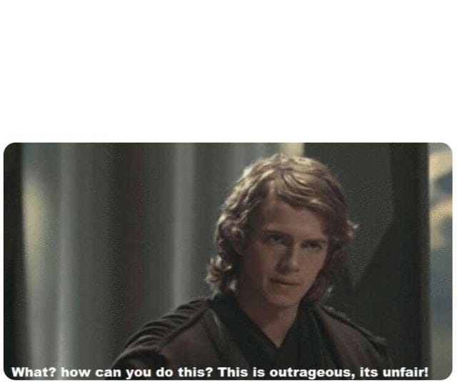 Its unfair! blank template