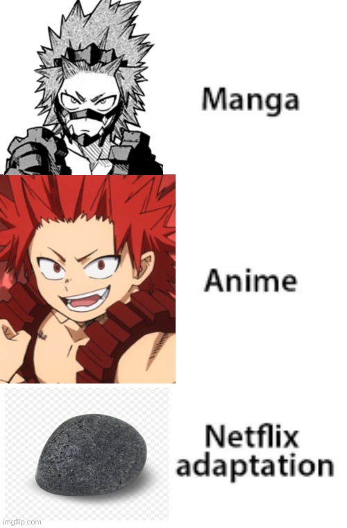 manga anime netflix adaptation all for one from mha and mumbo jumbo on his new thumbnail ; Our Lovely Boy Kirishima Imgflip
