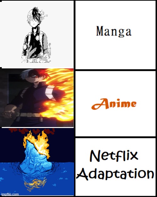 Shoto todoroki & 7 other anime characters with two abilities that balance&nbsp;. Image Tagged In My Hero Academia Manga Anime Netflix Adaption Imgflip
