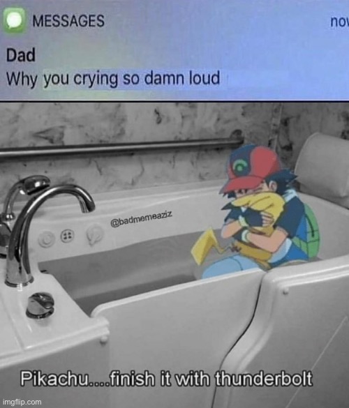 Image tagged in why you crying so damn loud,pikachu finish it