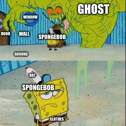 Spongebob scared