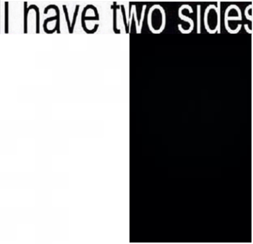 I have two sides blank template