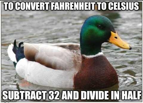 Rough temp conversion for non-US redditors during the winter storms