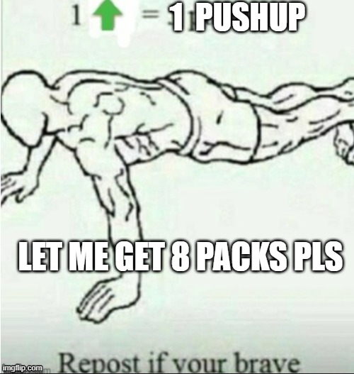 I do one pushup meme template