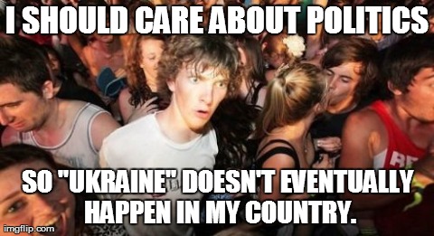 Sudden clarity from the crisis in Ukraine.