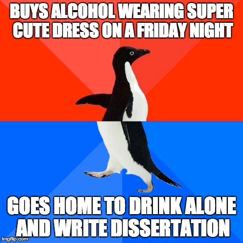 In my defence, sun dresses are really comfortable, and after research writing is best done tipsy anyway.