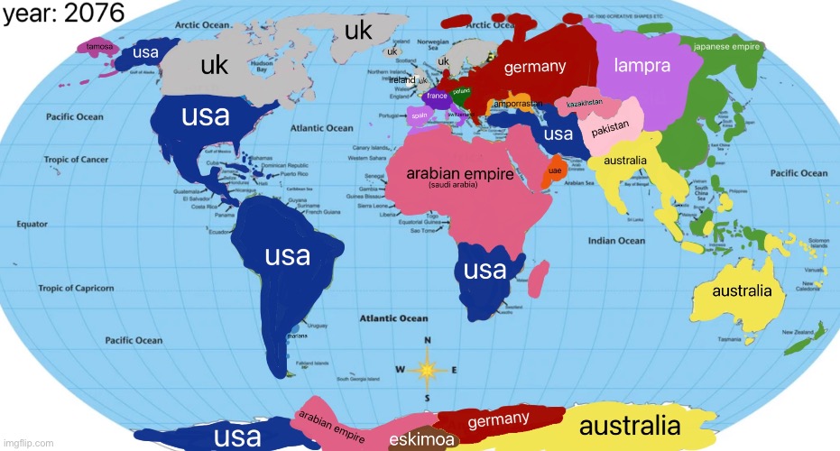 Map Of The World In 2076 Imgflip 7xxiec 