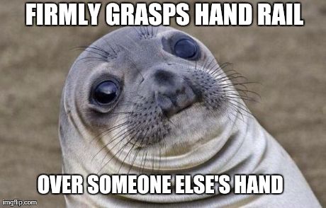 On a crowded bus this morning...