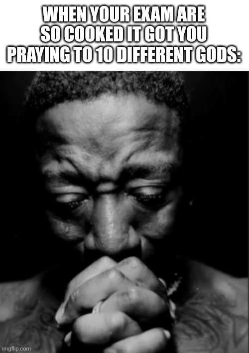 Black guy praying meme