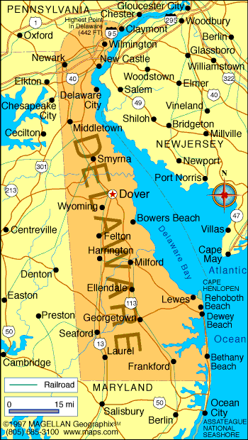 Delaware map
