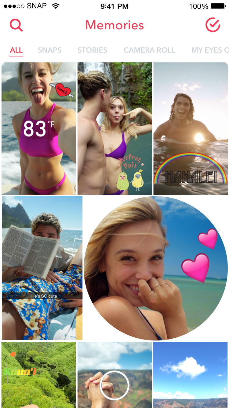 Snapchat. unspecified. 