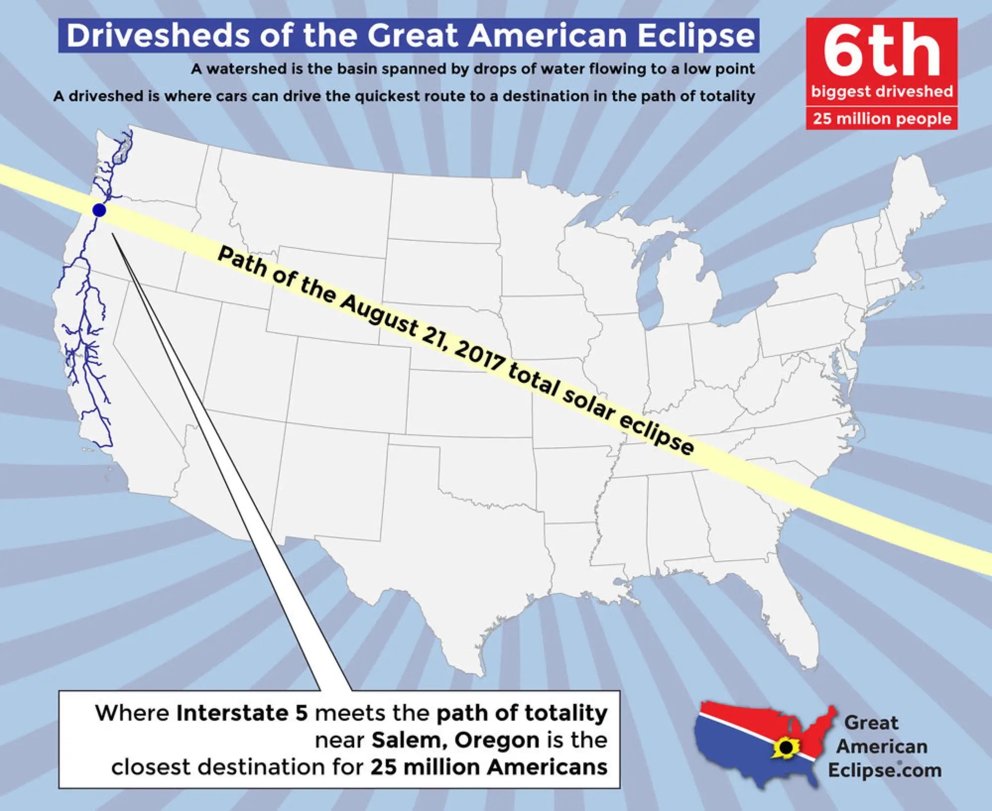 Eclipse 2017 Oregon Map - Premium Landscape Image Gallery - 4K