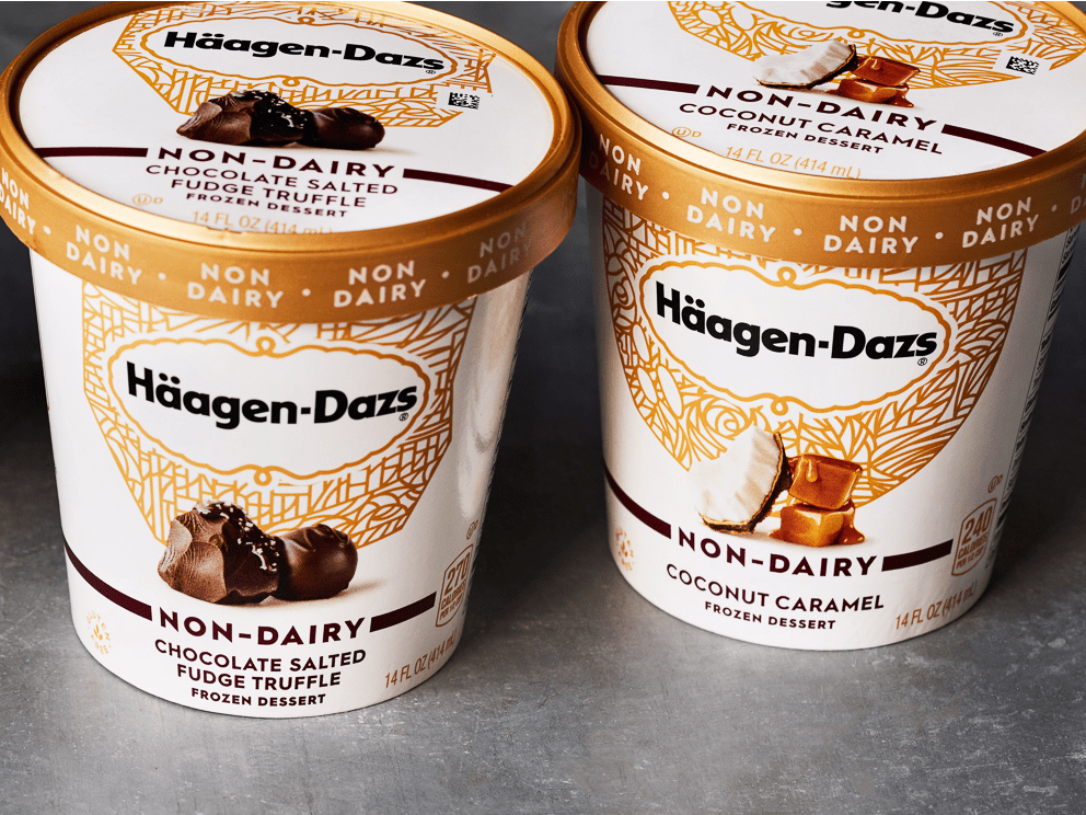 Crafted with layers of strawberry and vanilla . Haagen Dazs Is Releasing 12 New Ice Creams Including Cookie Squares