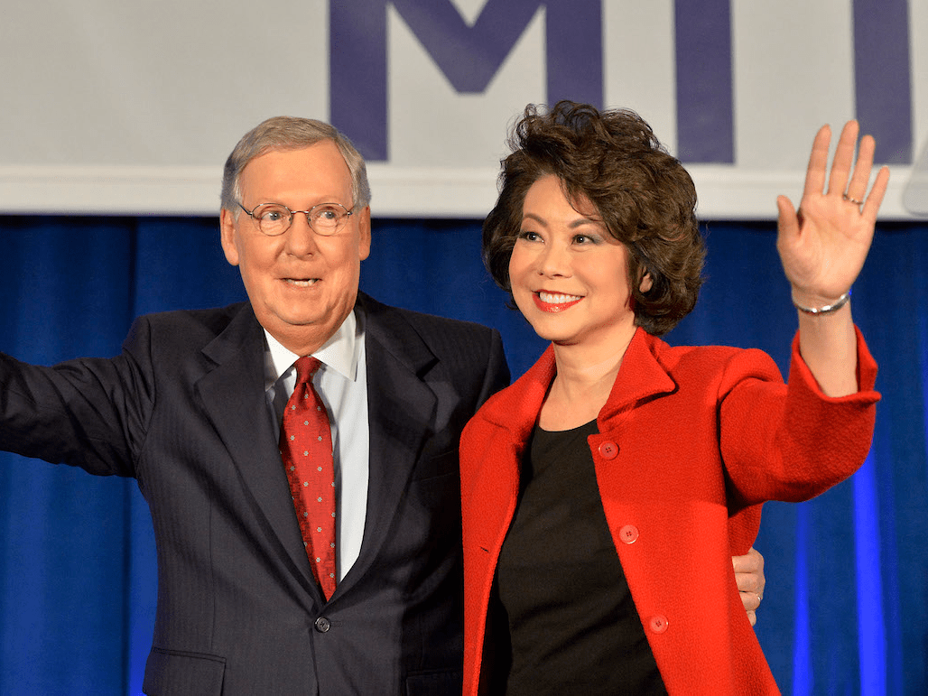 She has 5 younger siblings, her family began their elite ties to america when her father started his own shipping company in new york in 1964. Inside Mitch Mcconnell And Elaine Chao S 25 Year Marriage