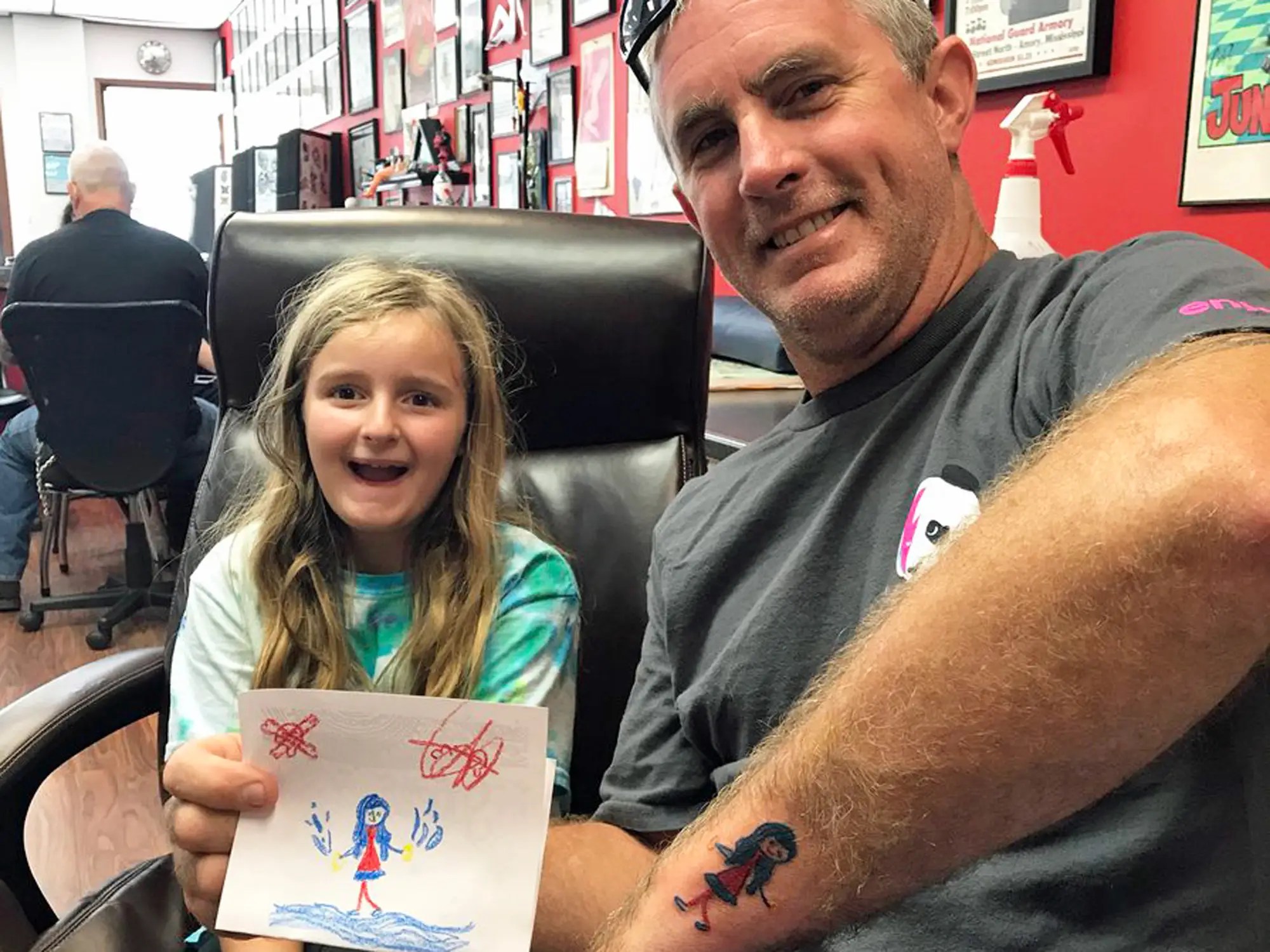 Parents Get Tattoos Of Children's Artwork And It's Adorable 525_x_700_jpg